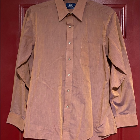 Stafford Men's Broadcloth Wrinkle Free Button Up Long Sleeve Dress Shirt Neck 16 - Picture 3 of 15